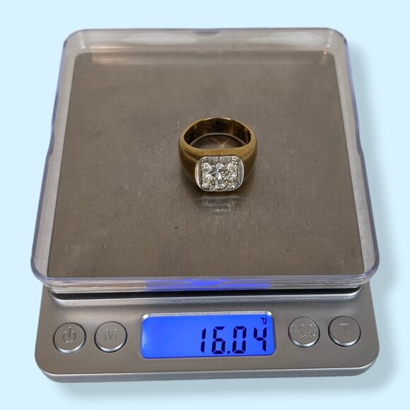 V. Uncas 18K HGE Rhinestone Ring - Picture 7 of 8